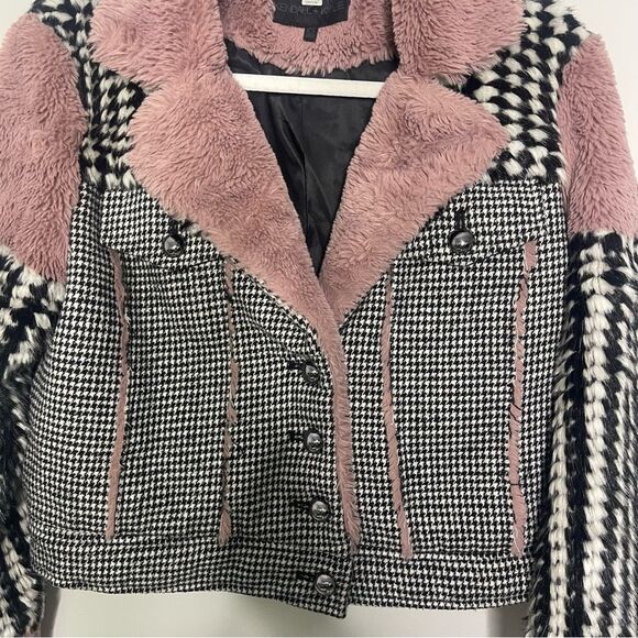 Kendall & Kylie Mix media faux fur jacket XS - Picture 8 of 12